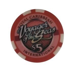 VOYAGER of the Seas Royal Caribbean International $5 Casino Chip DOUBLE SIDED